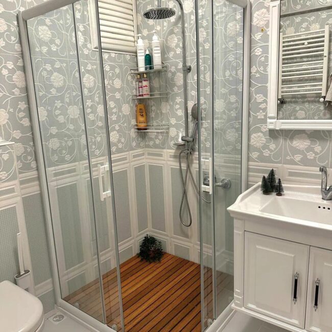 Banyo içi teak kaplama